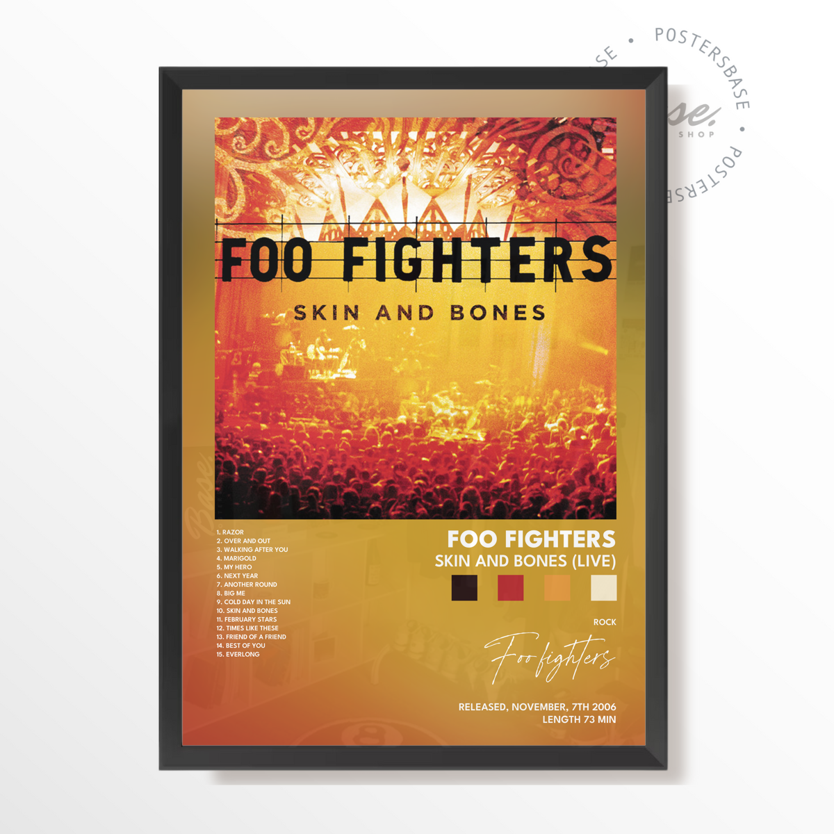 foo fighters Skin And Bones Live poster