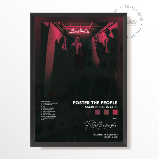 foster the people Sacred Hearts Club poster