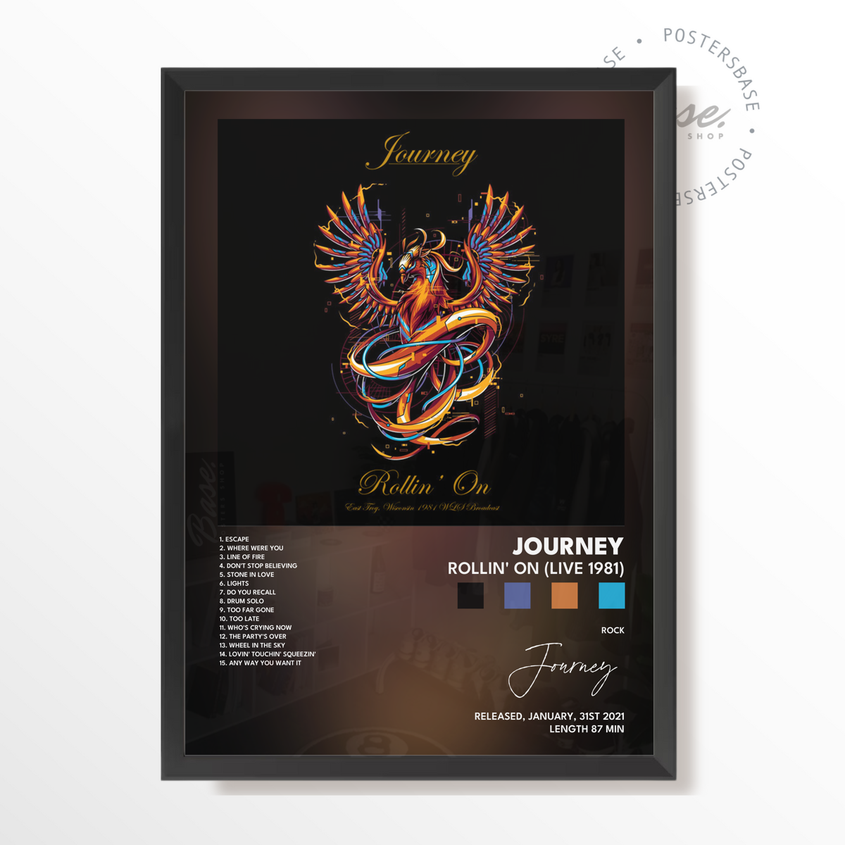 journey Rollin On Live 1981 poster