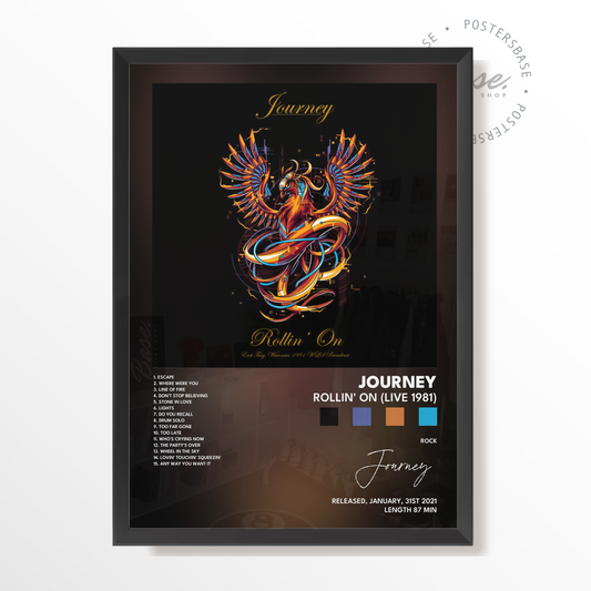 journey Rollin On Live 1981 poster