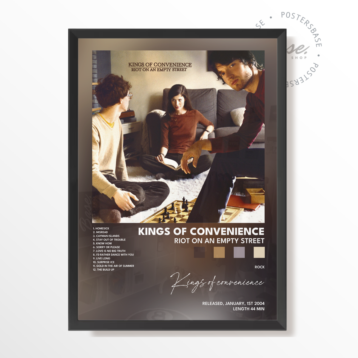 kings of convenience Riot On An Empty Street poster