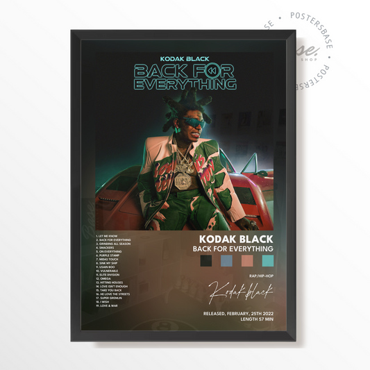 kodak black Back For Everything poster