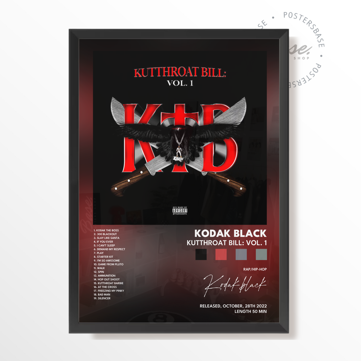 kodak black Kutthroat Bill Vol 1 poster