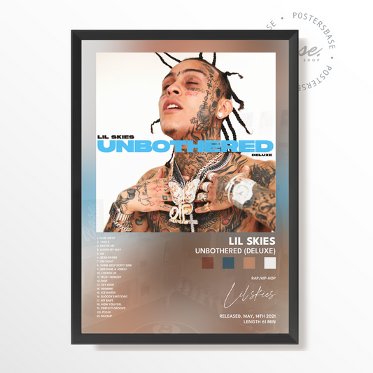 lil skies Unbothered Deluxe poster