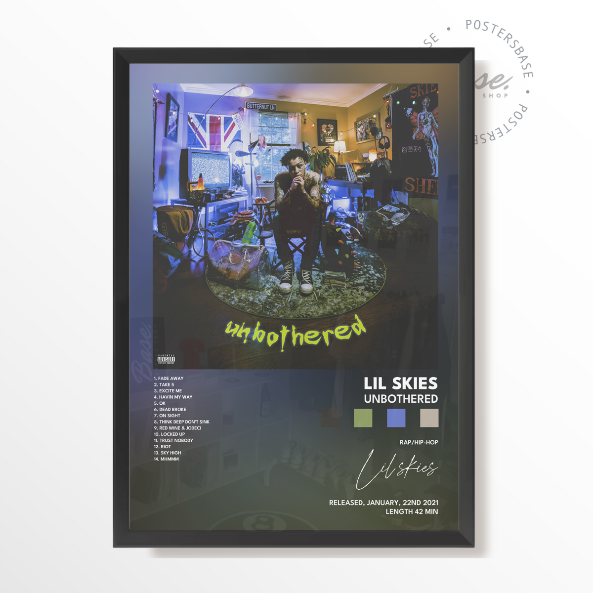 lil skies Unbothered poster