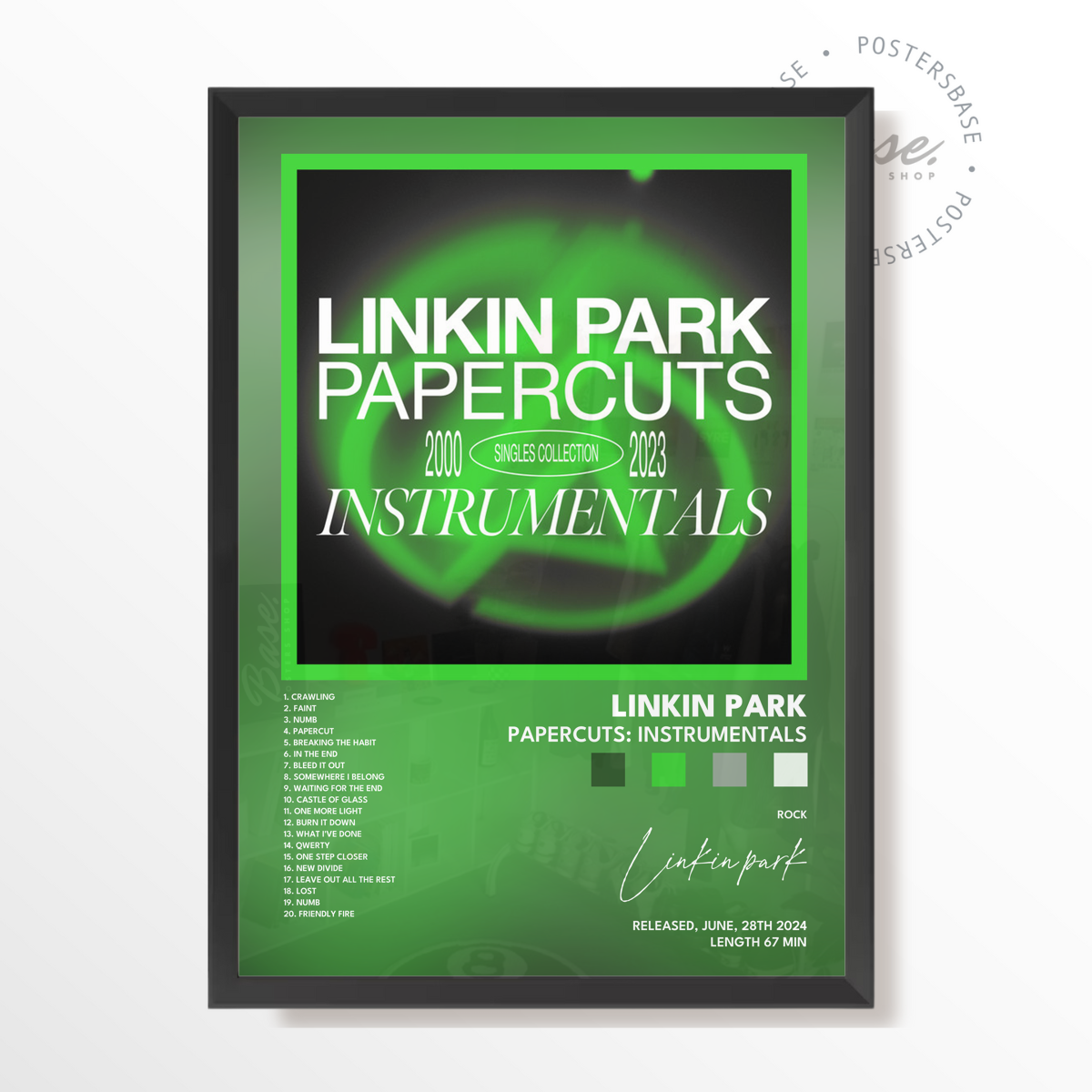 linkin park Papercuts Instrumentals poster