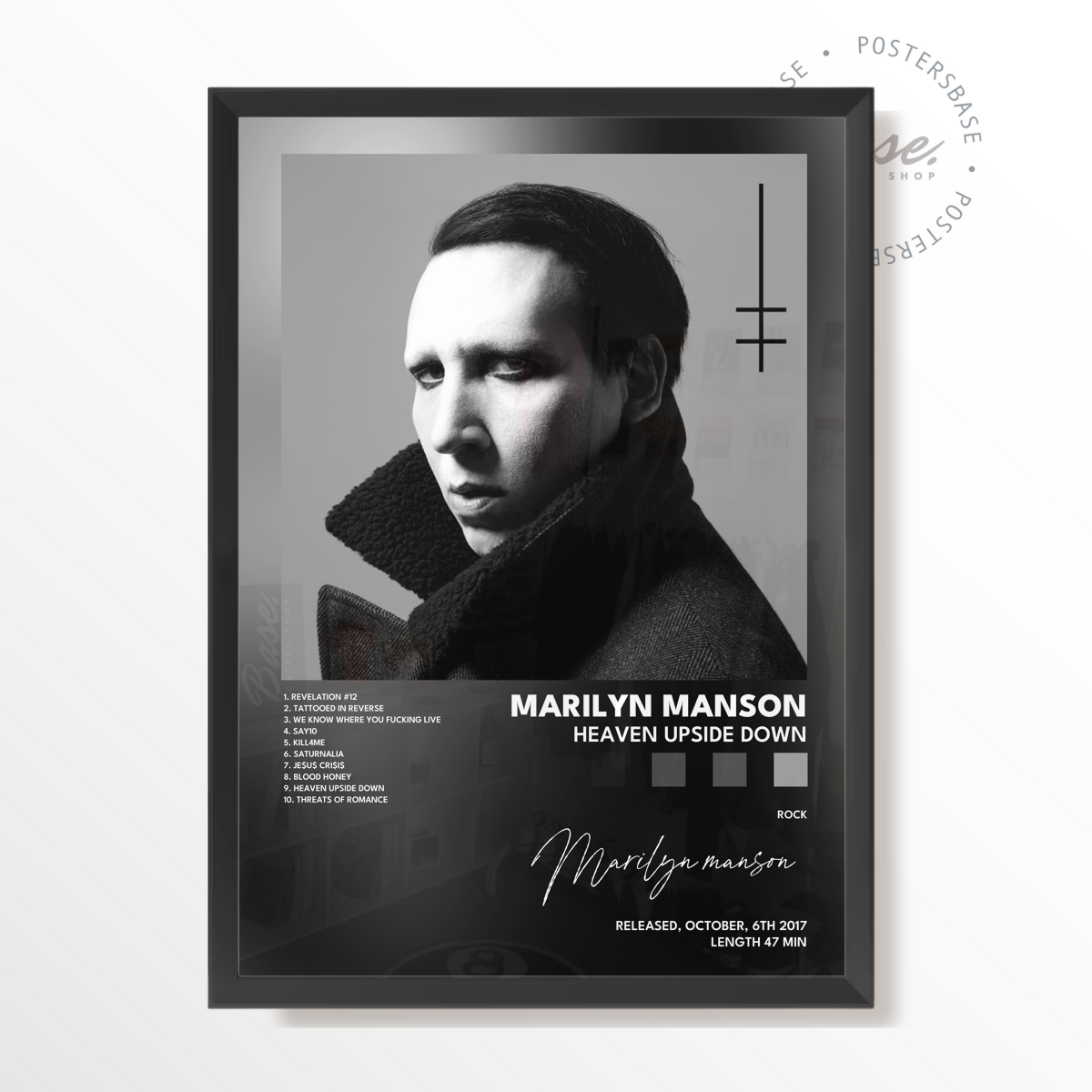 marilyn manson Heaven Upside Down poster