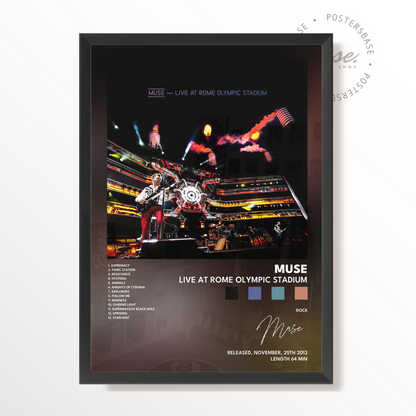muse Live at Rome Olympic Stadium poster