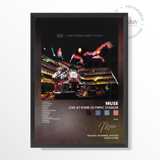 muse Live at Rome Olympic Stadium poster