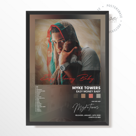 myke towers Easy Money Baby poster