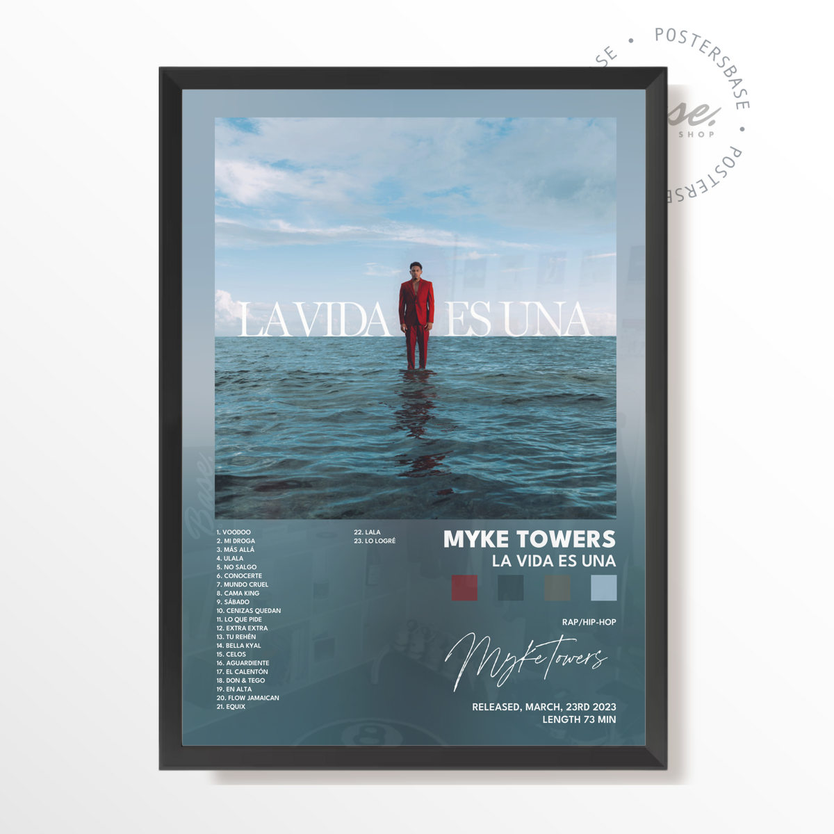 myke towers LA VIDA ES UNA poster