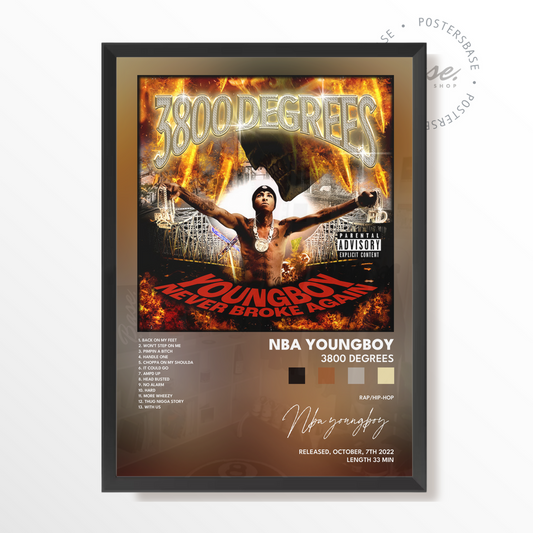 nba youngboy 3800 Degrees poster