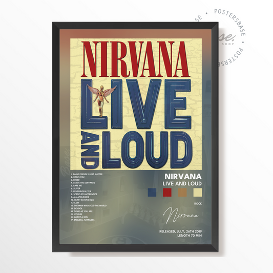 nirvana Live And Loud poster