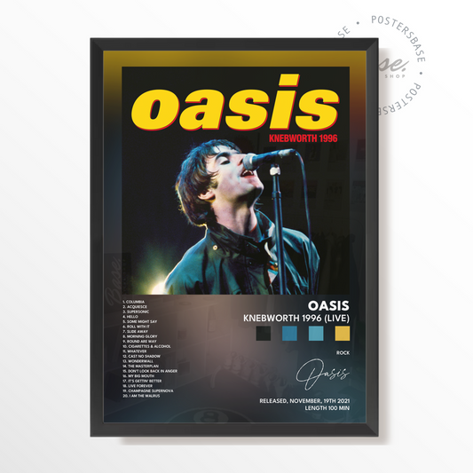 oasis Knebworth 1996 Live poster