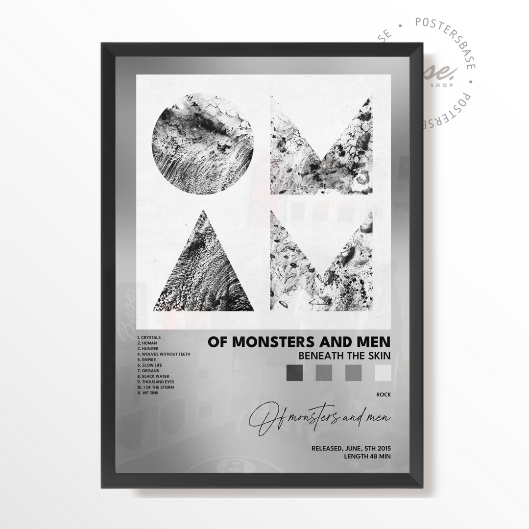crystals of monsters and men album of monsters and men Beneath The Skin poster Poster – from 6.95€