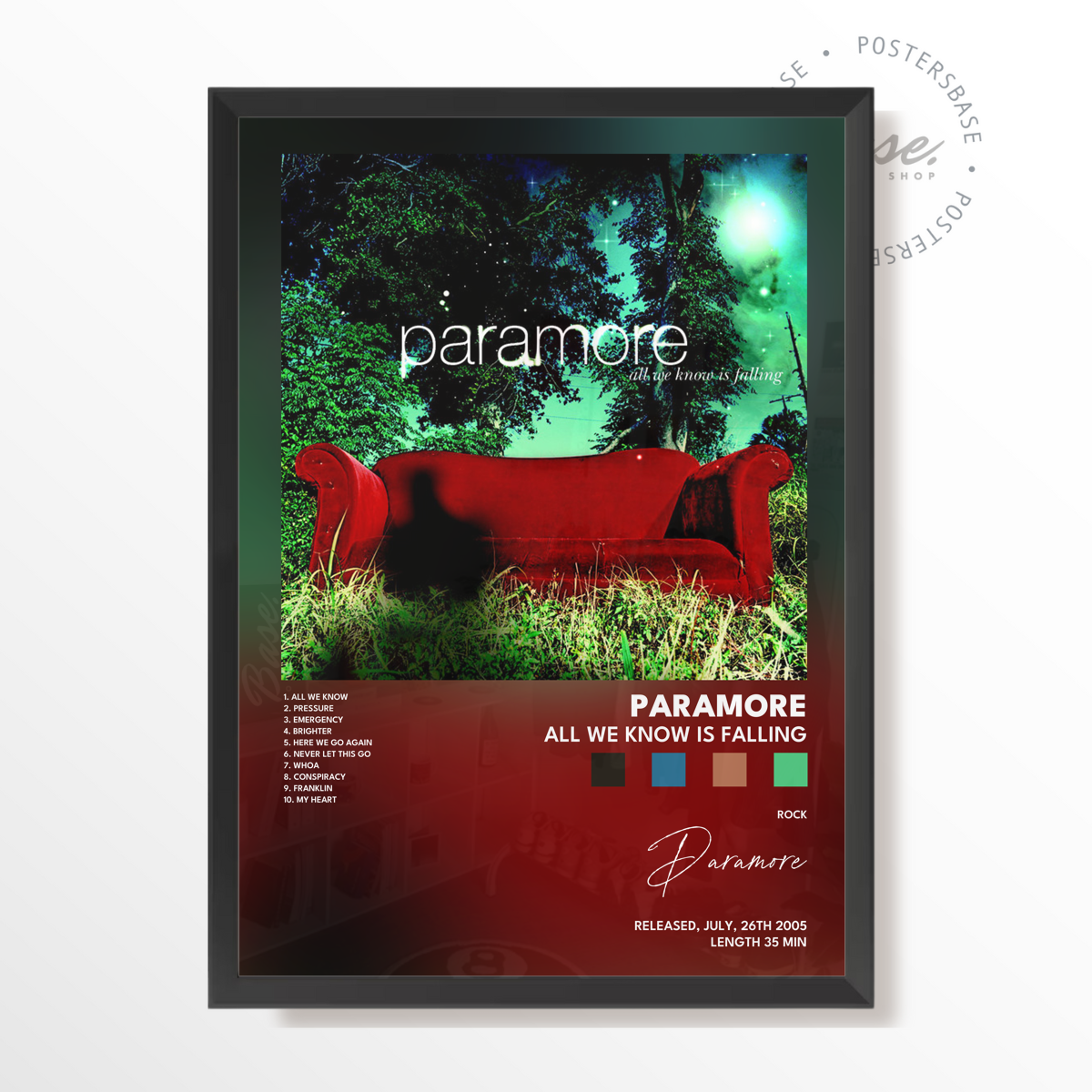 paramore All We Know Is Falling poster