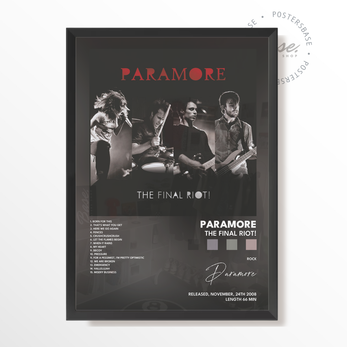 paramore The Final Riot poster