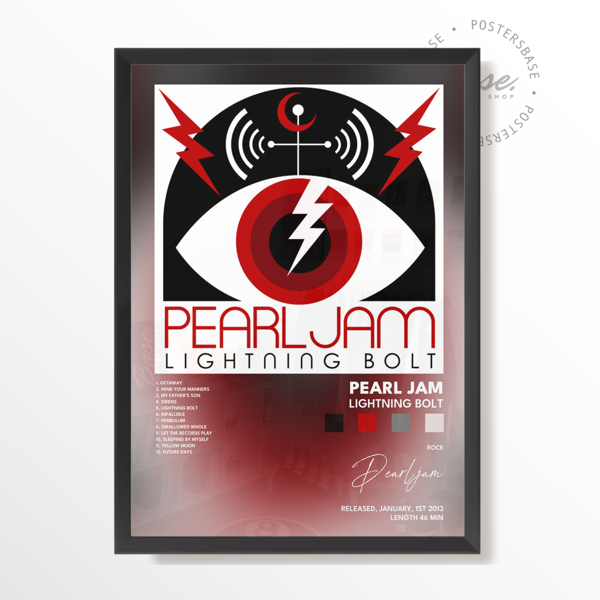 pearl jam Lightning Bolt poster