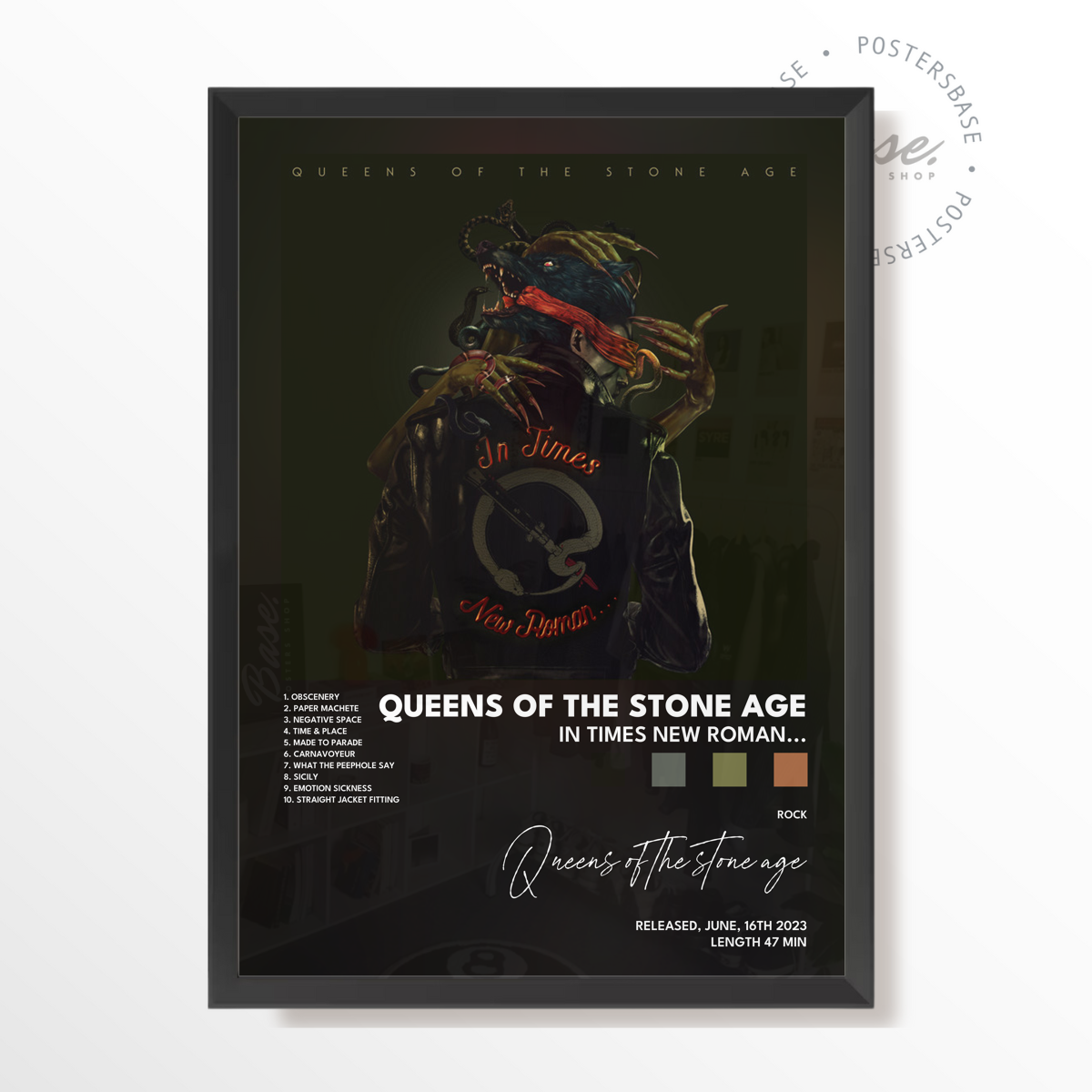 queens of the stone age In Times New Roman poster