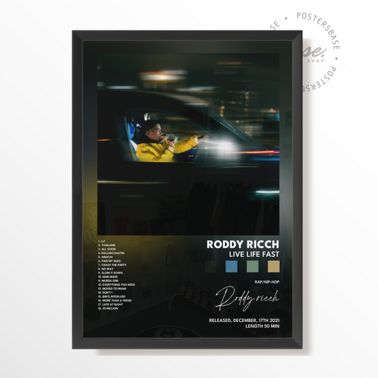 roddy ricch LIVE LIFE FAST poster