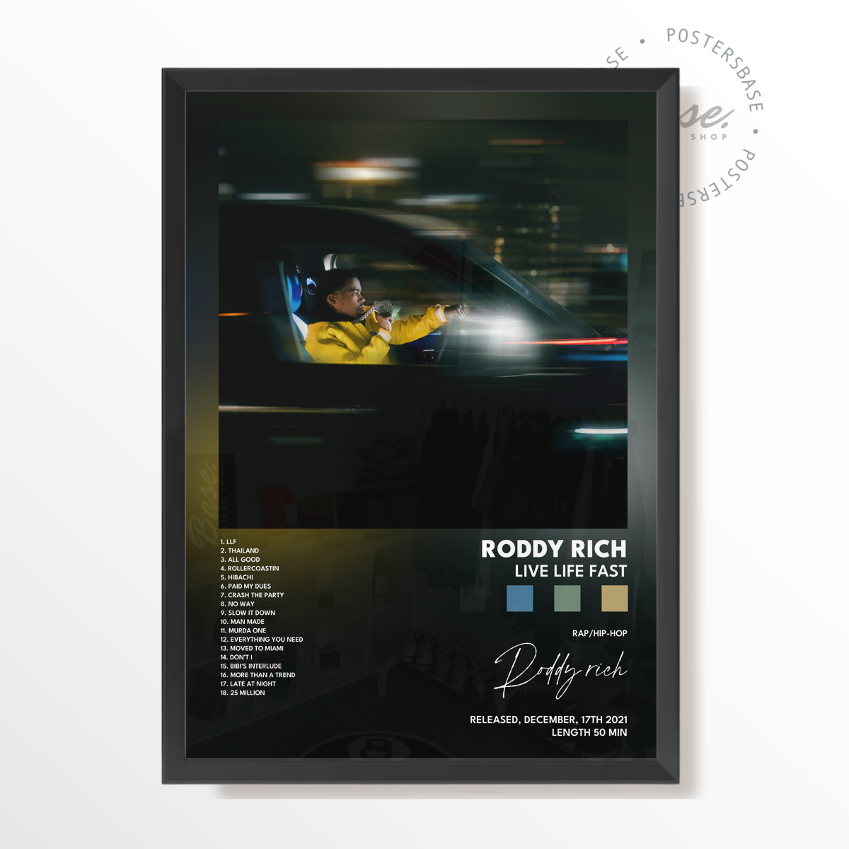 roddy rich LIVE LIFE FAST poster