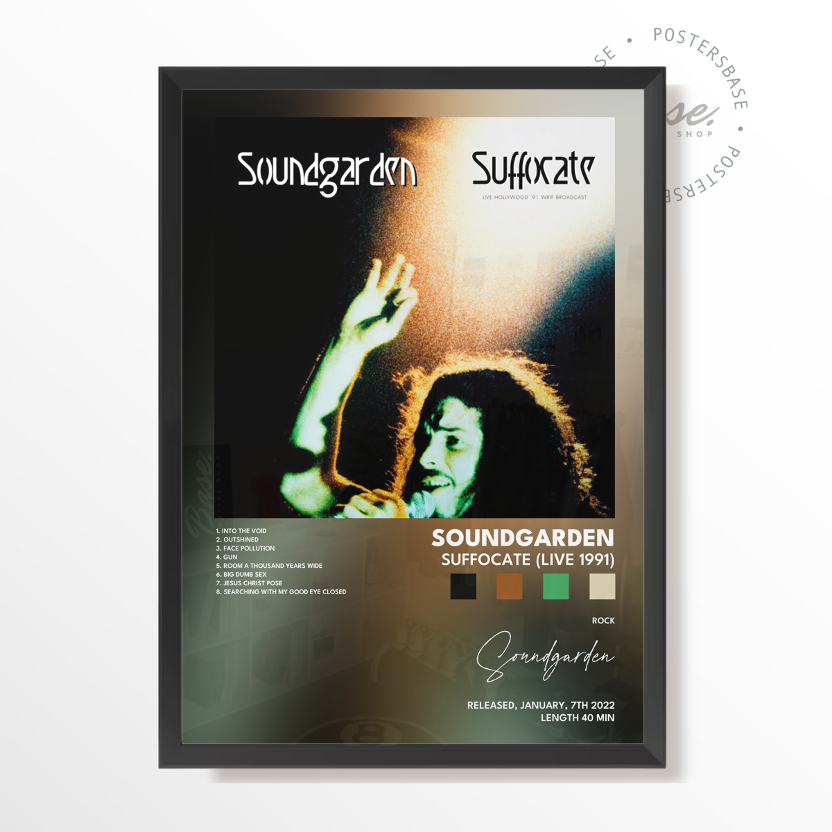 soundgarden Suffocate Live 1991 poster