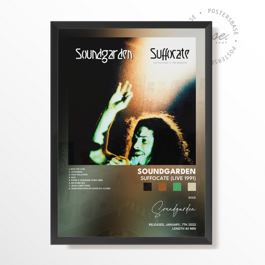 soundgarden Suffocate Live 1991 poster