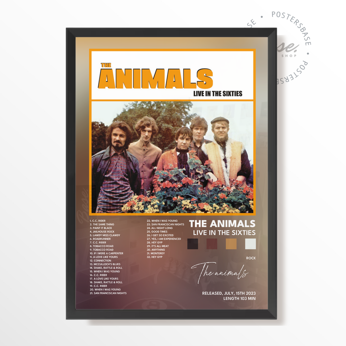 the animals Live In The Sixties poster