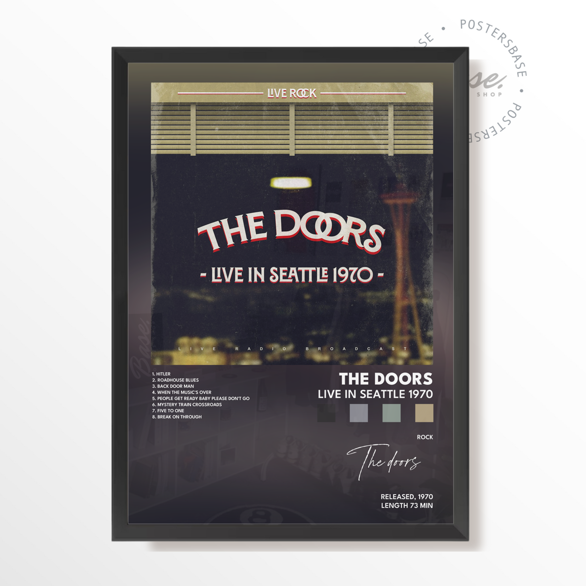 the doors Live in Seattle 1970 poster