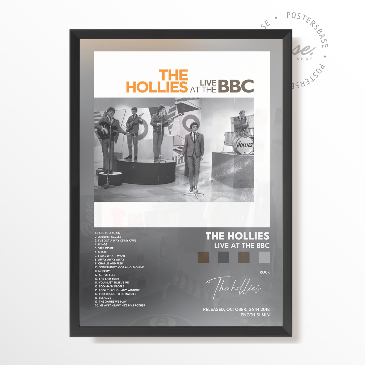 the hollies Live at the BBC poster