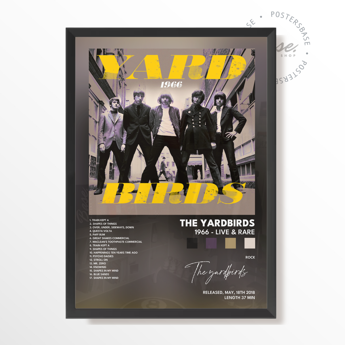 the yardbirds 1966   Live  Rare poster