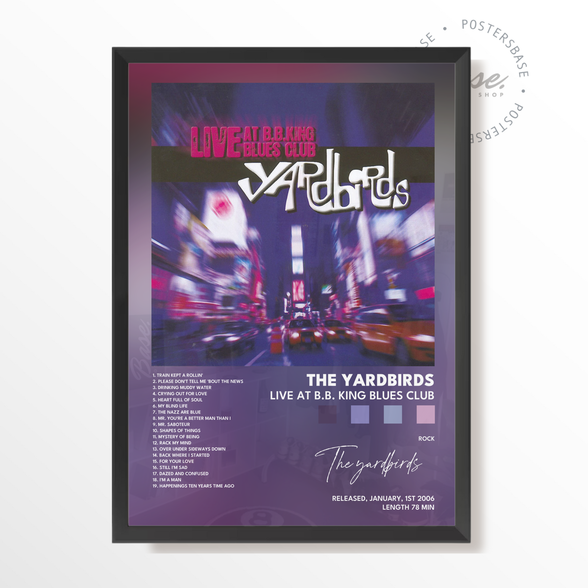 the yardbirds Live at BB King Blues Club poster