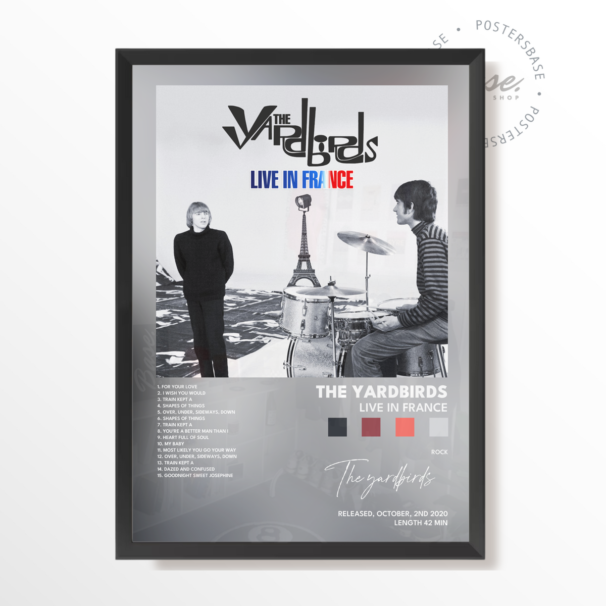 the yardbirds Live in France poster