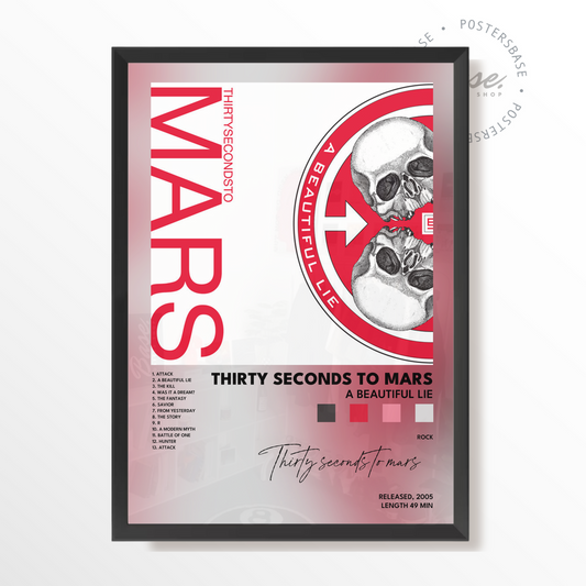 thirty seconds to mars A Beautiful Lie poster