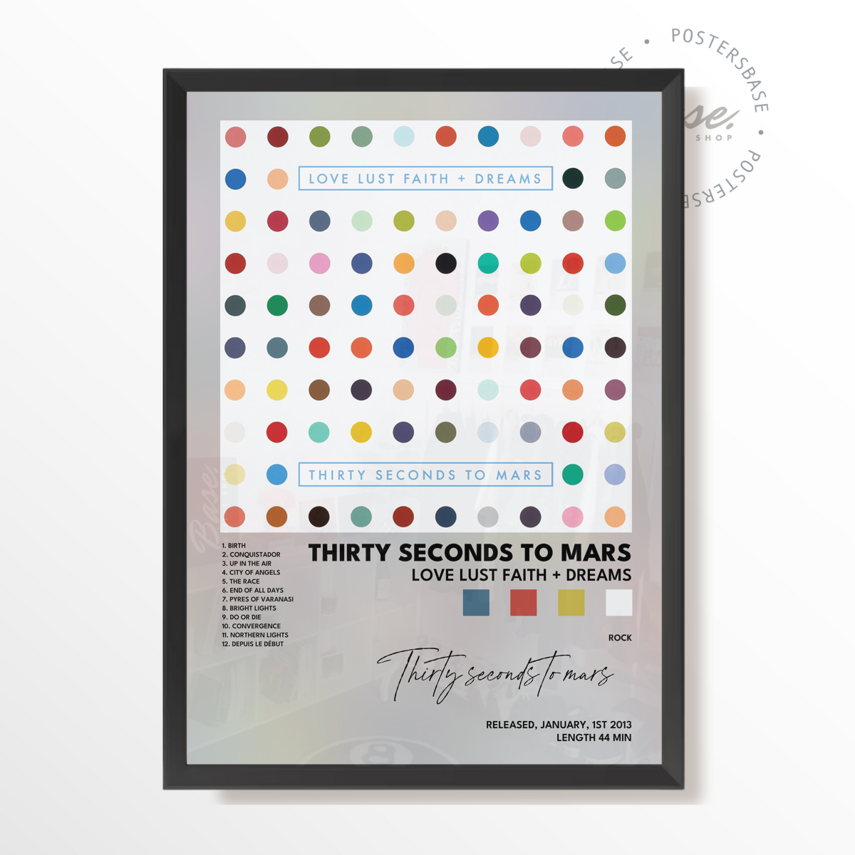 thirty seconds to mars LOVE LUST FAITH  DREAMS poster