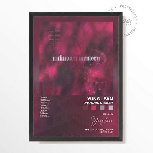 yung lean Unknown Memory poster