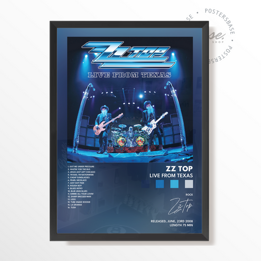 zz top Live From Texas poster