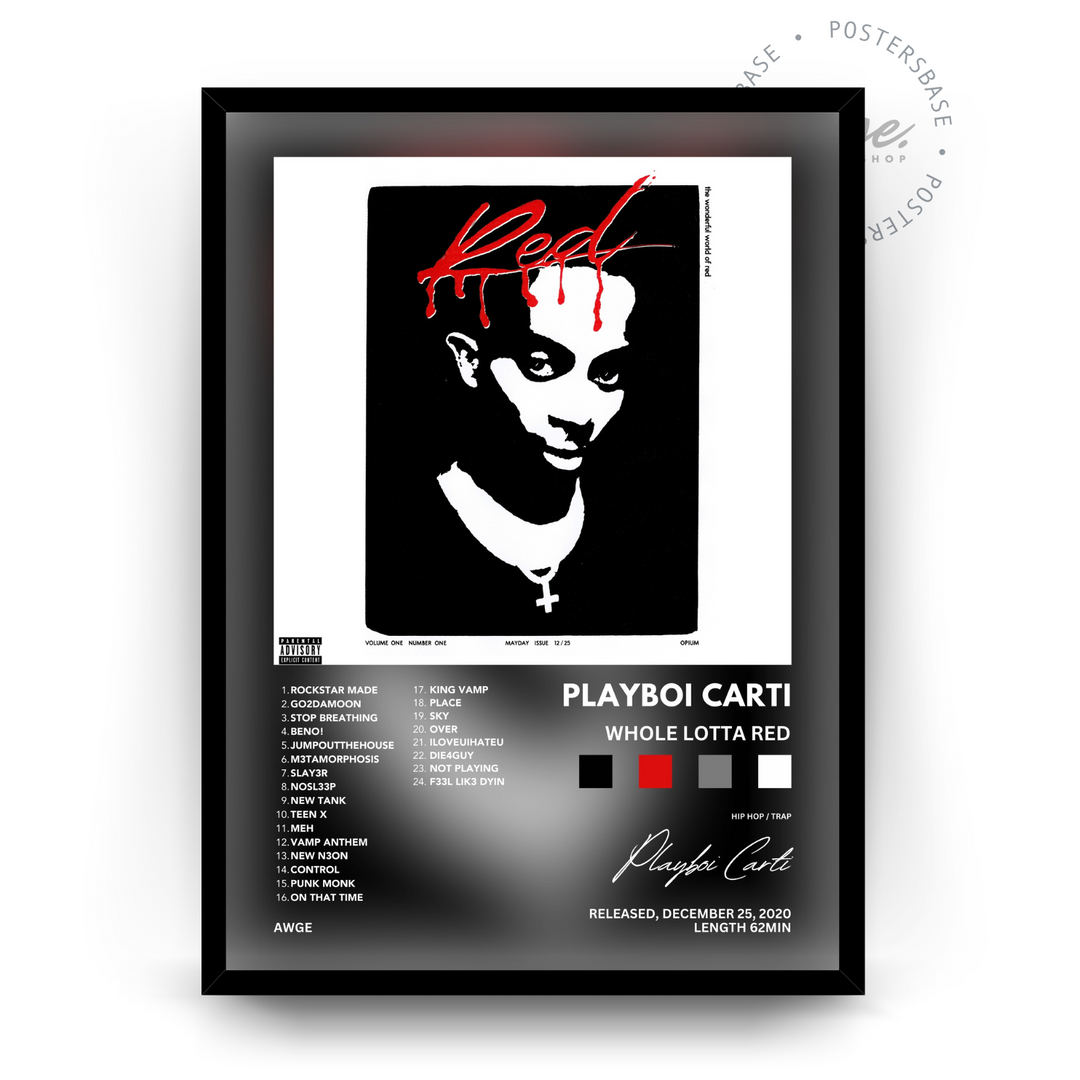 Posters Playboi Carti 'Whole Lotta Red' - Only €11.95 – Posters Base