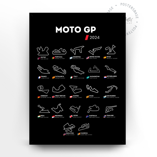 Circuito Parede Moto GP 2023 Preto 