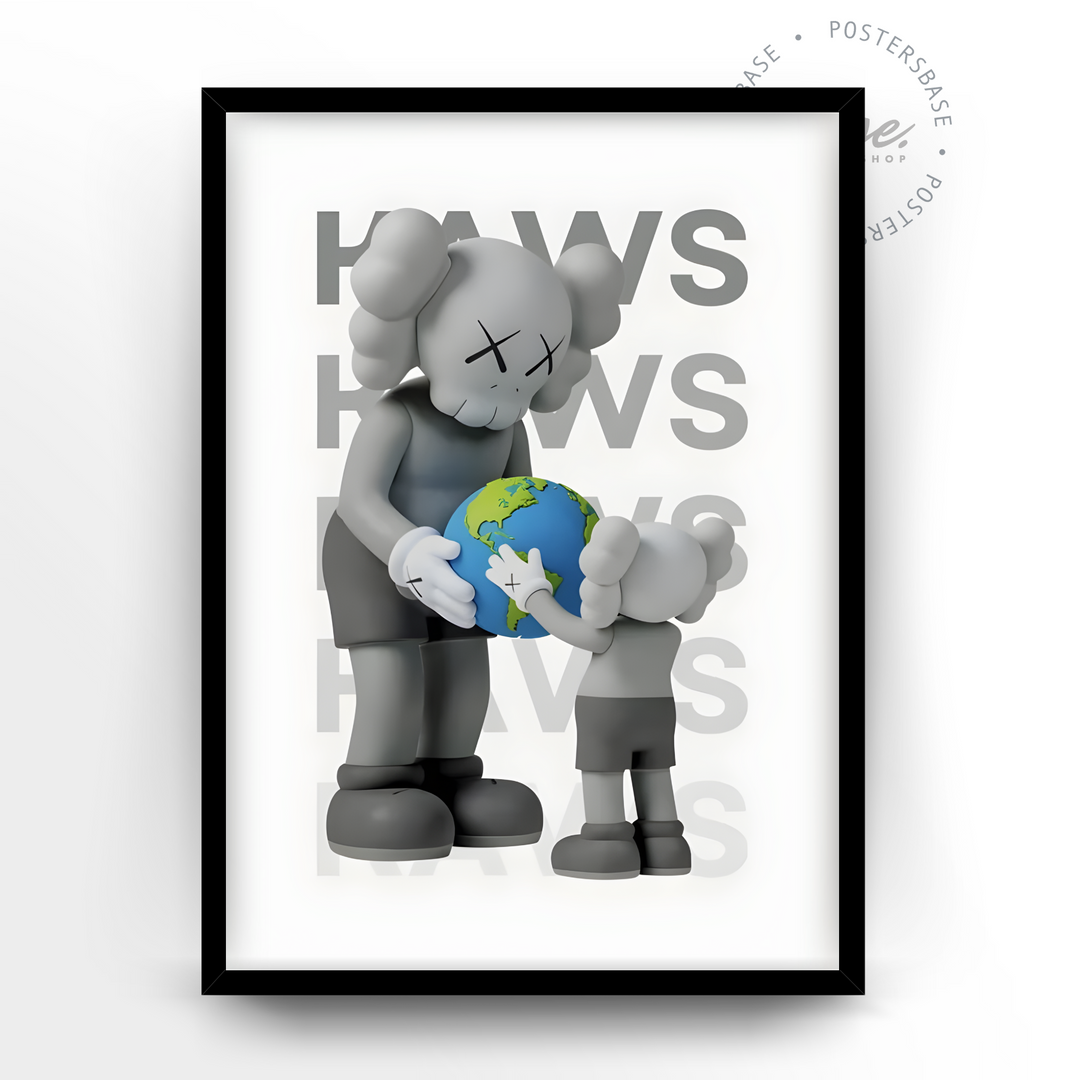 Kaws factory poster