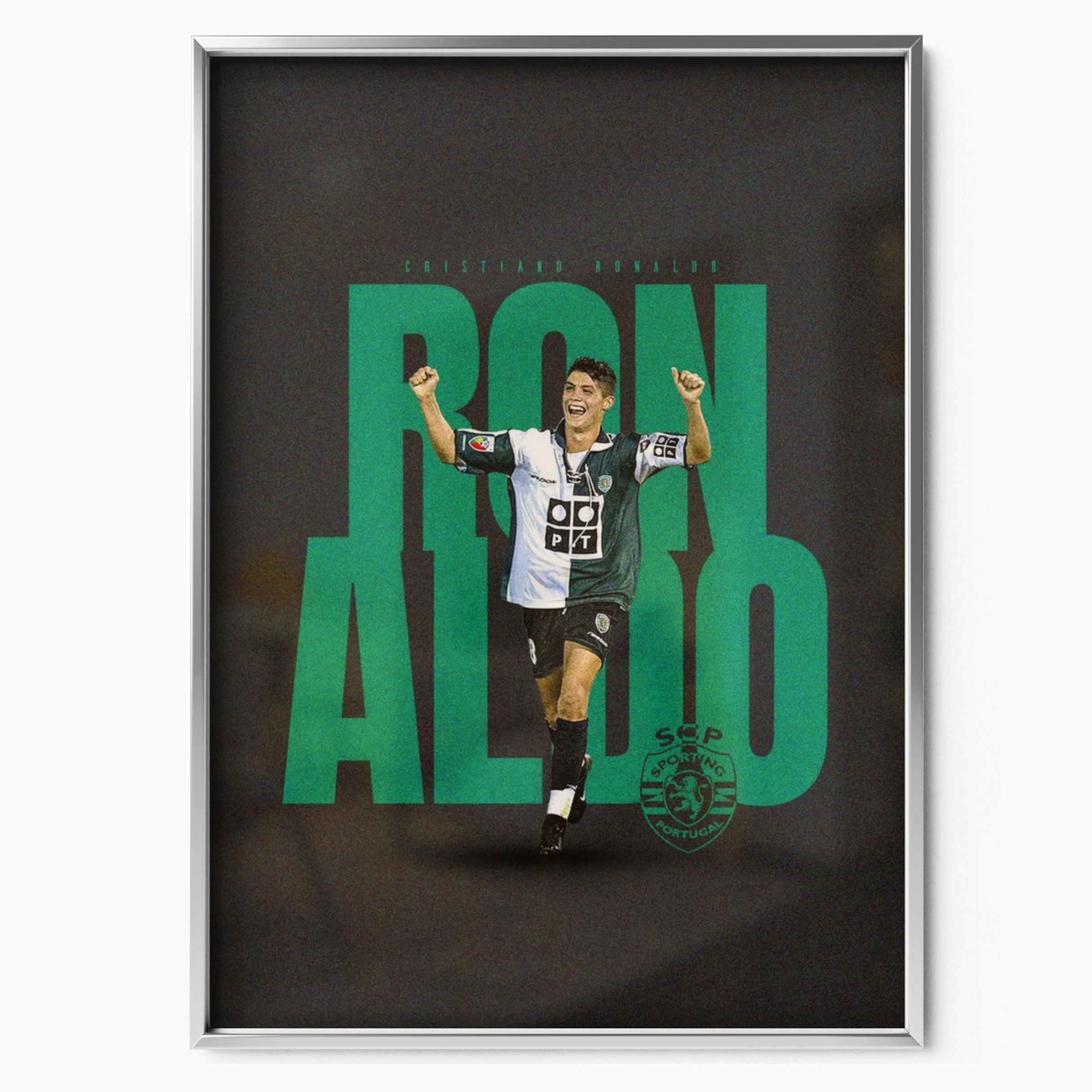 Cristiano Ronaldo - Sporting Portugal Dark Poster