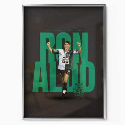 Cristiano Ronaldo - Sporting Portugal Dark Poster
