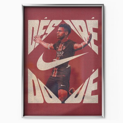 Desire Doue - PSG Number 7 Poster