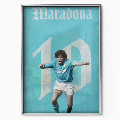 Diego Maradona - Napoli Number 10 Poster