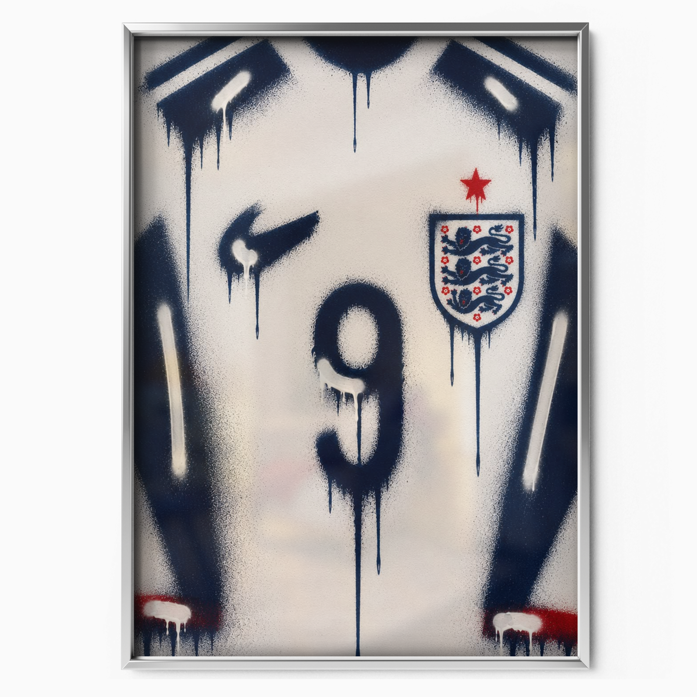 England National Team - Number 9 Poster