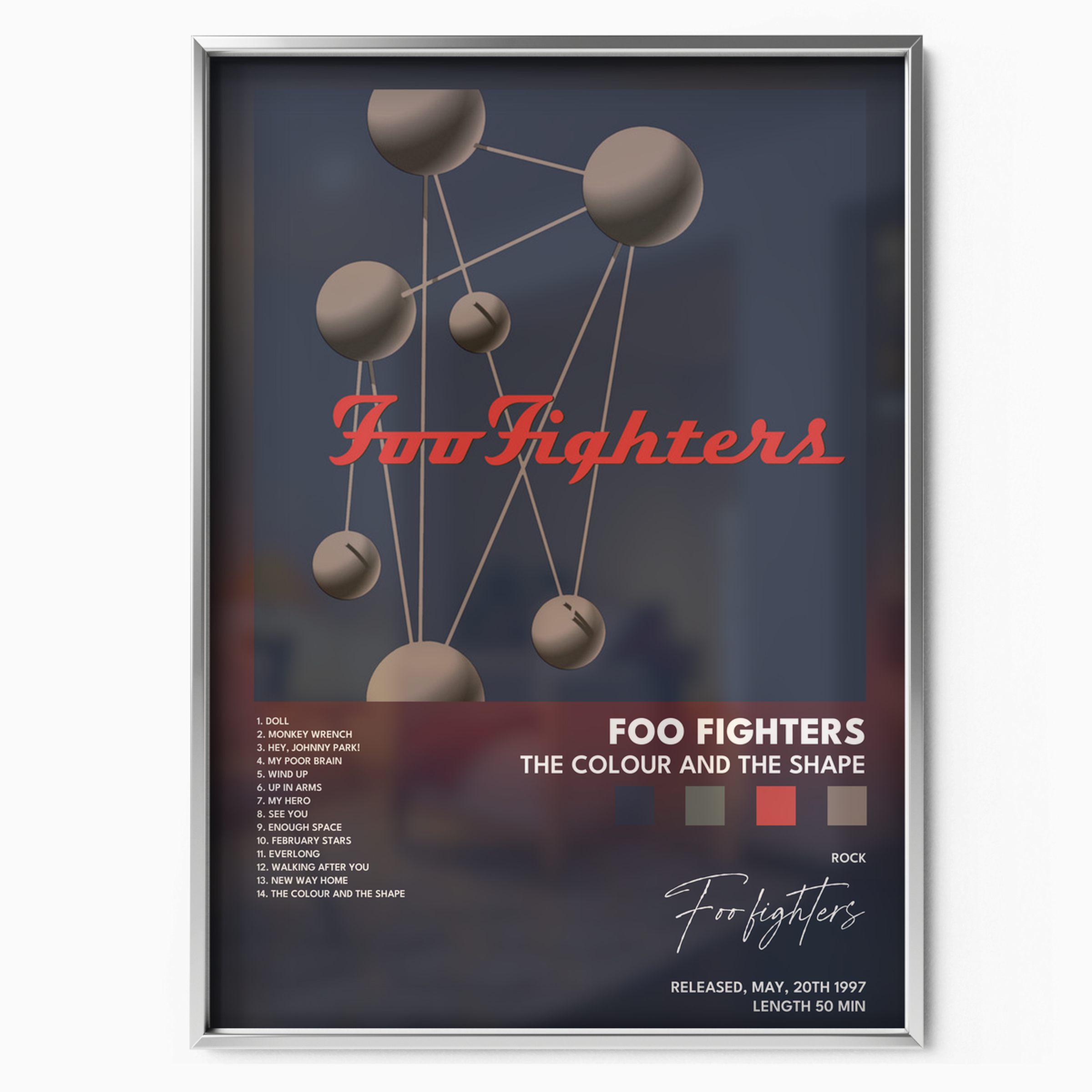 foo fighters The Colour And The Shape poster