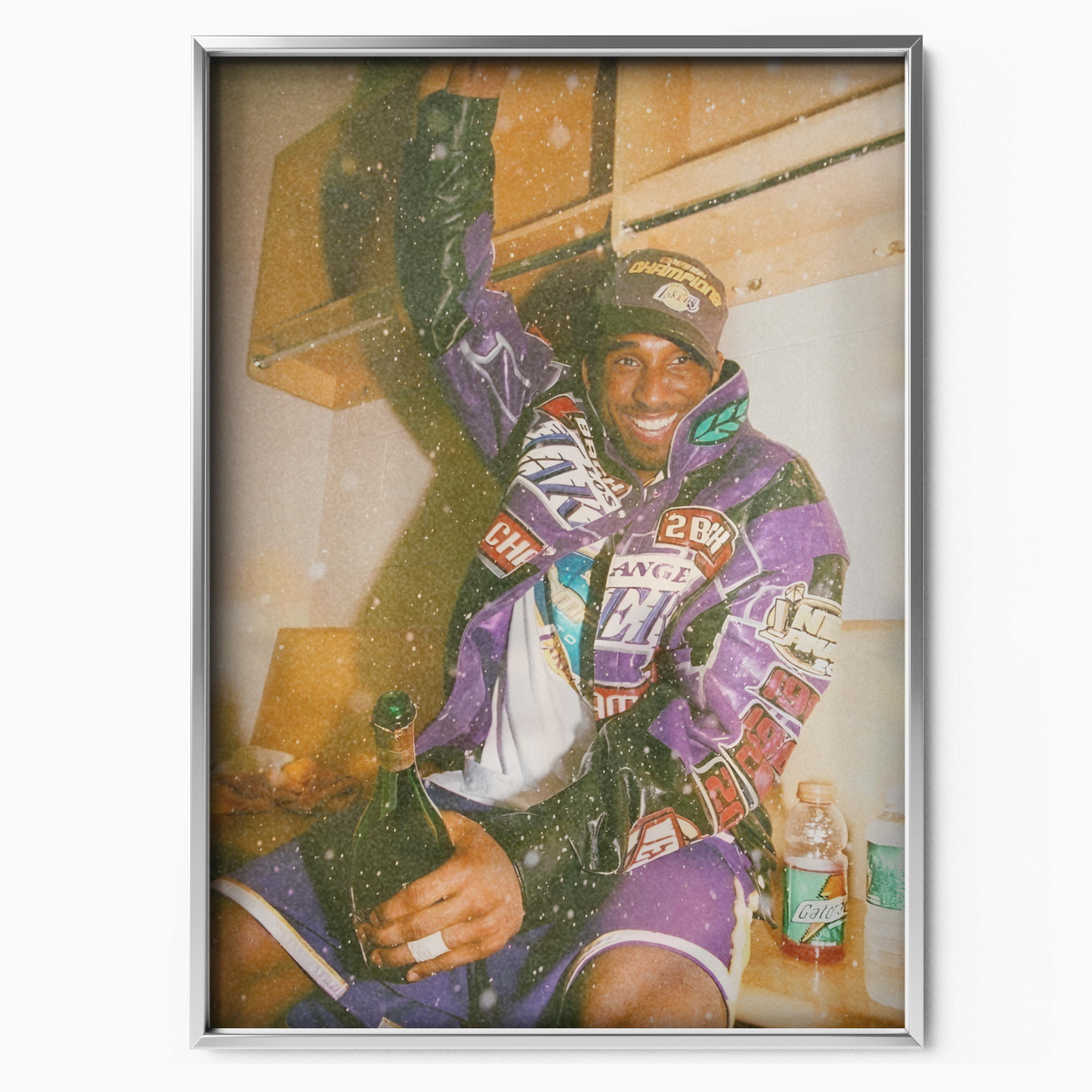 Kobe Bryant Lakers Championship Locker Room (celebration Shot)