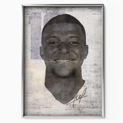 Kylian Mbappe - Collage Portrait Poster