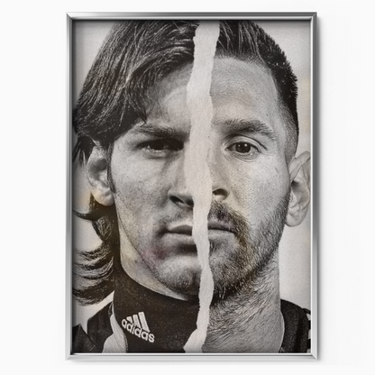 Lionel Messi - Then and Now Poster