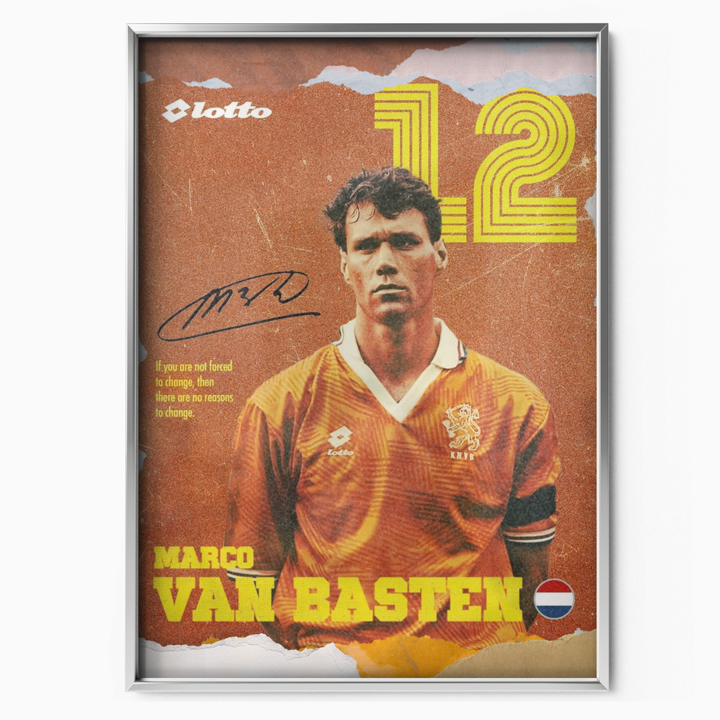 Marco van Basten - Netherlands Number 12 Poster